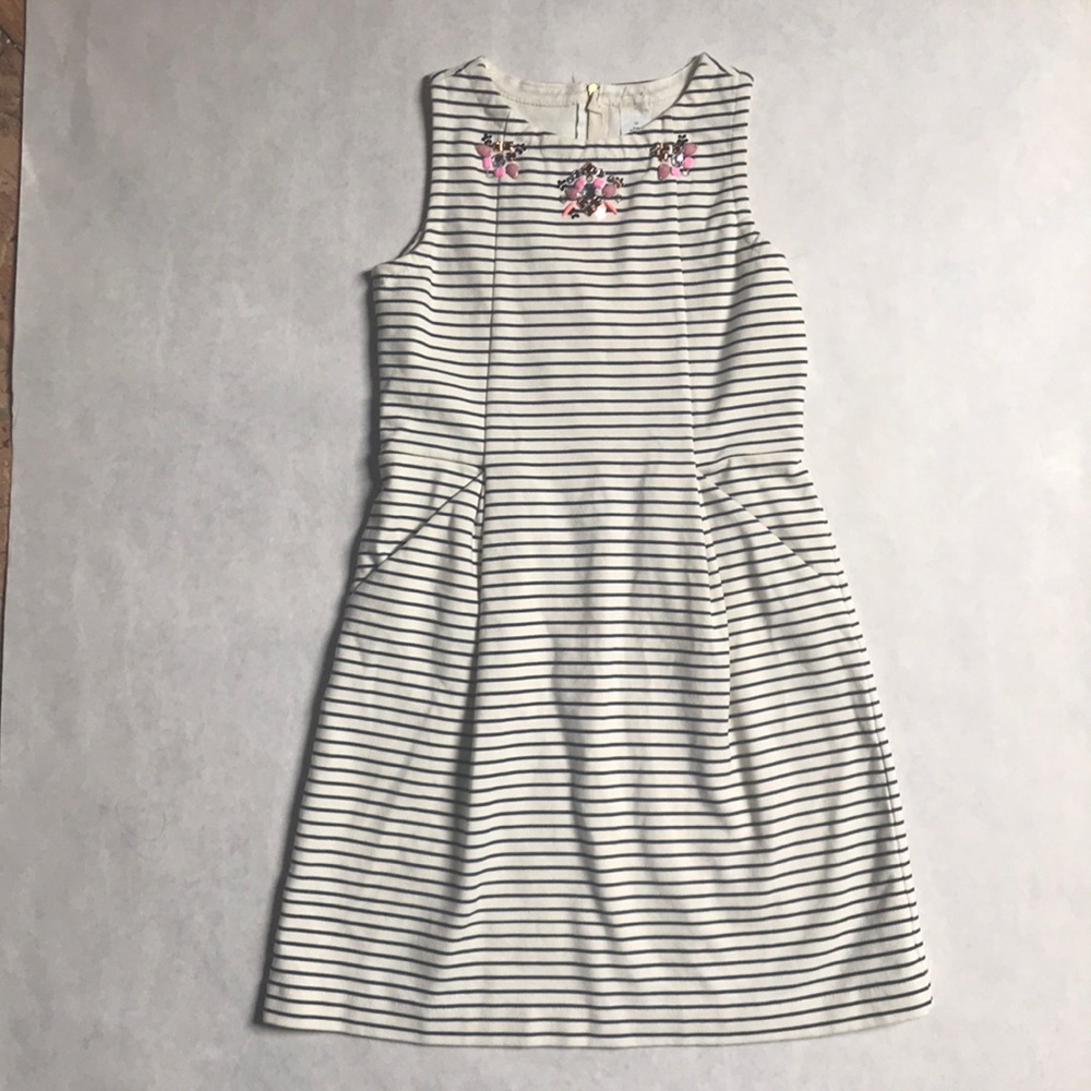 Girls crewcuts embellished striped sheath dress